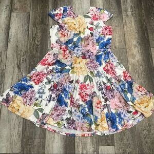 Marc Bouwer Unlimited Spring Floral Dress Cap Sleeve Colorful Size 2X